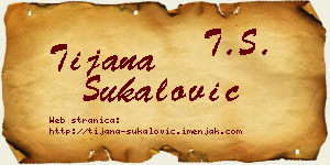 Tijana Šukalović vizit kartica